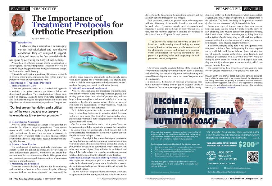 The Importance of Treatment Protocols for Orthotic Prescription
