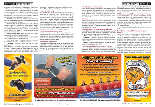 Advertisements, Page: 20 - OCTOBER 2025 | The American Chiropractor