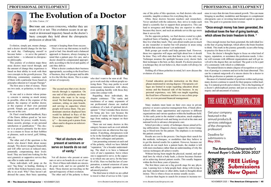 The Evolution of a Doctor