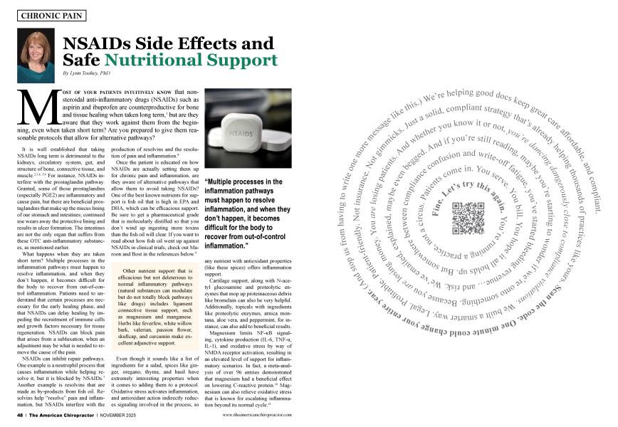 NSAIDs Side Effects and Safe Nutritional Support