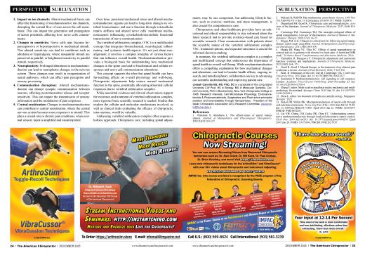 Advertisements, Page: 24 - DECEMBER 2025 | The American Chiropractor