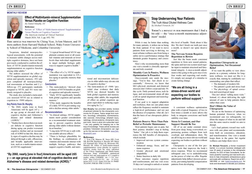 Effect of Multivitamin-mineral Supplementation Versus Placebo on Cognitive Function