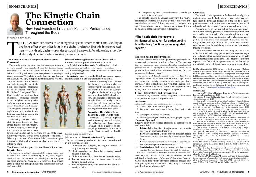 The Kinetic Chain Connection