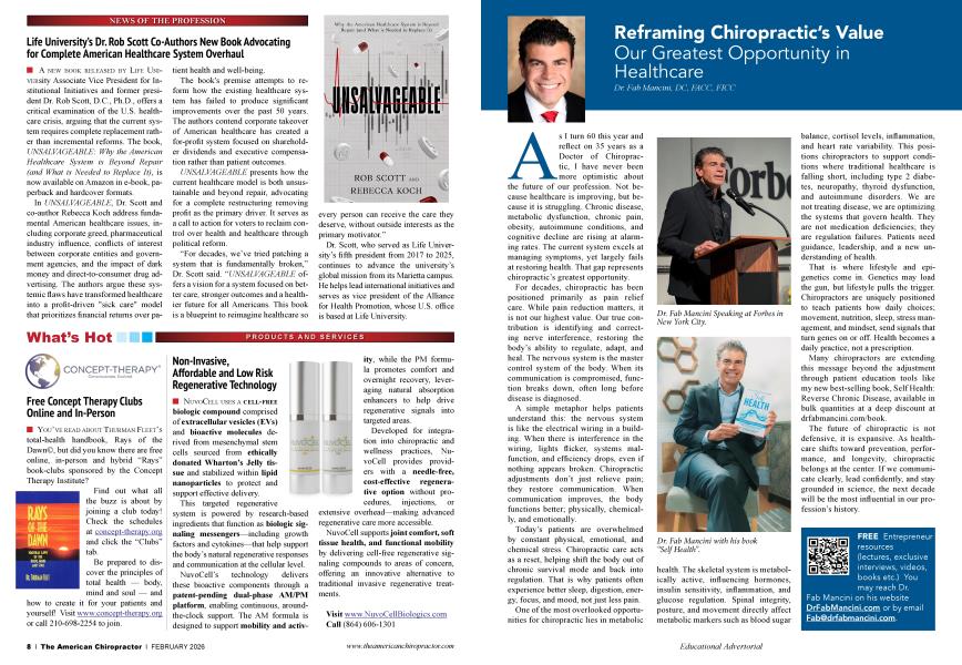 Life University’s Dr. Rob Scott Co-Authors New Book Advocating for Complete American Healthcare System Overhaul