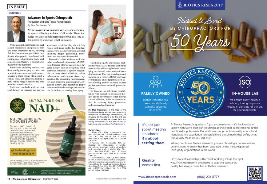 Advances in Sports Chiropractic