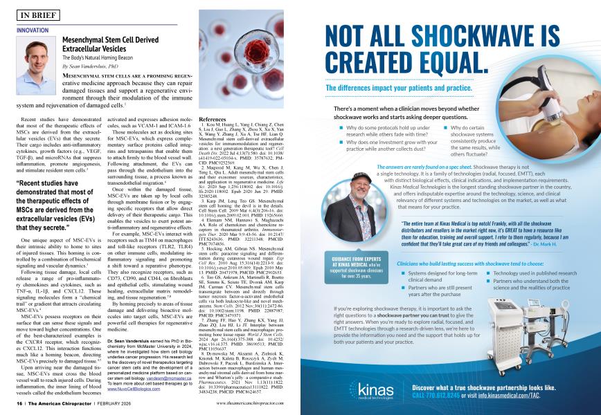 Mesenchymal Stem Cell Derived Extracellular Vesicles