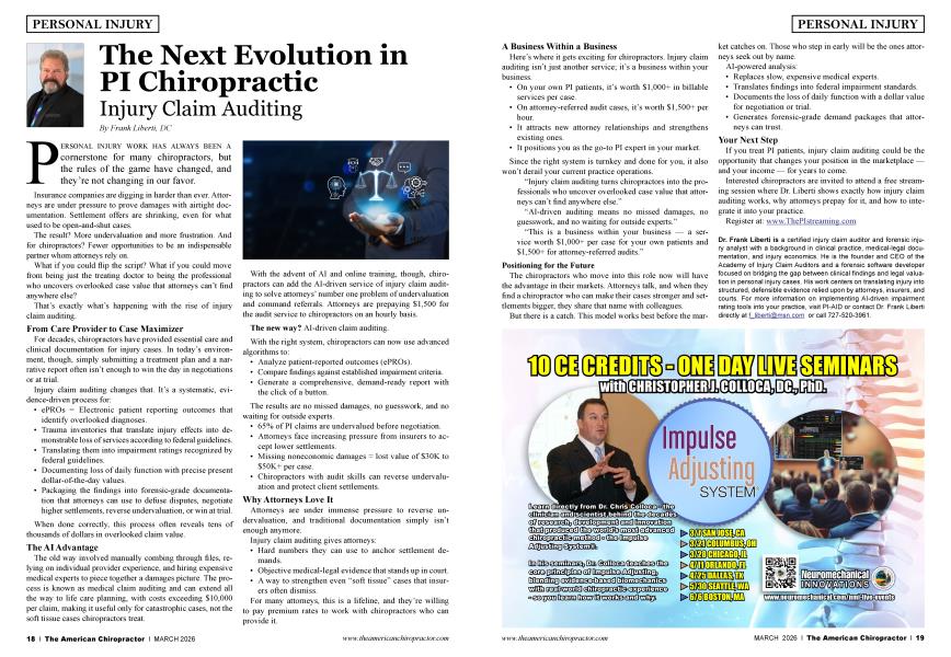 The Next Evolution in PI Chiropractic