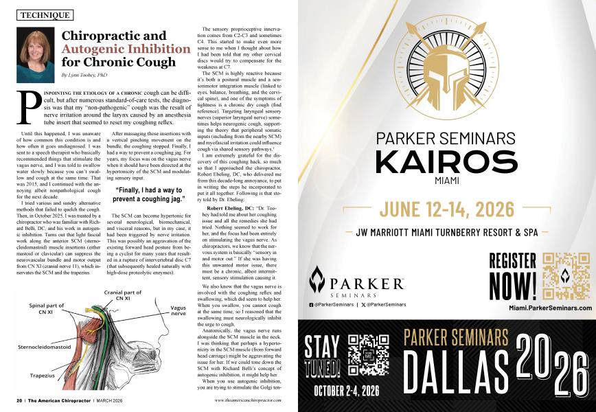 Chiropractic and Autogenic Inhibition for Chronic Cough