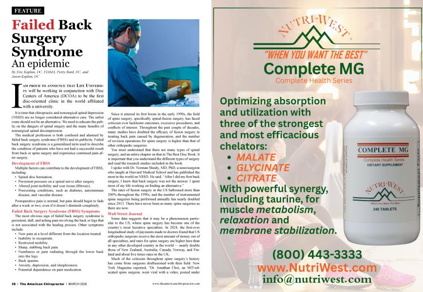 Failed Back Surgery Syndrome An epidemic