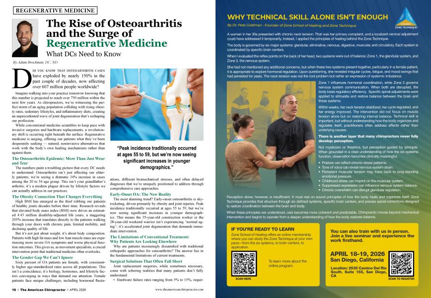 The Rise of Osteoarthritis and the Surge of Regenerative Medicine