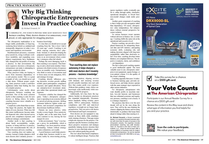 Why Big Thinking Chiropractic Entrepreneurs Invest in Practice Coaching